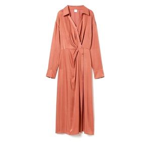 Wrap Dress Satin ( thick Satin, silk like look) wedding guest dress